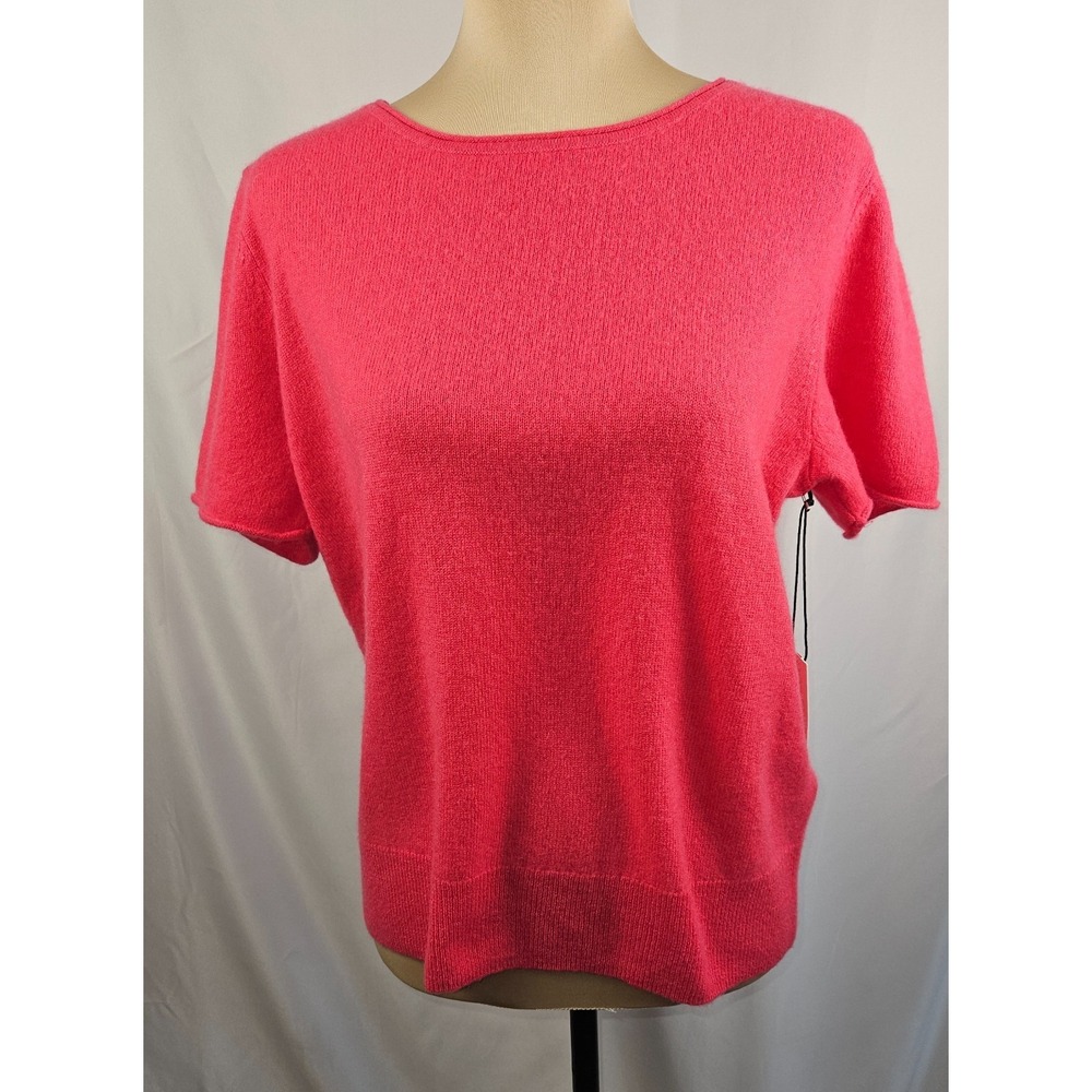 Rachel Zoe 100% 2-Ply Cashmere Short Sleeve Sweater – Women's Size Large
